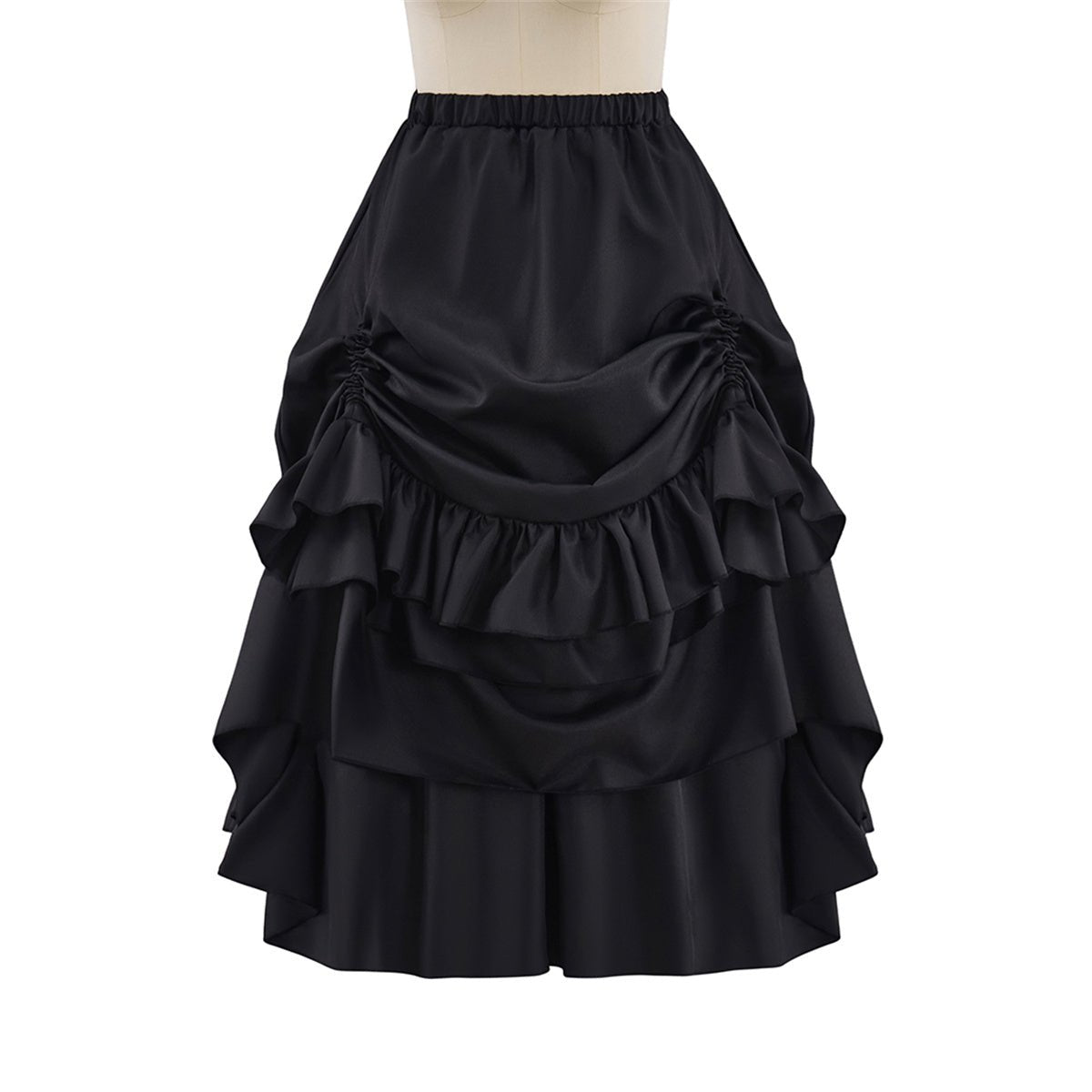 Medieval Gothic Black Bustier Skirt Cosplay Costume - Coscosmos