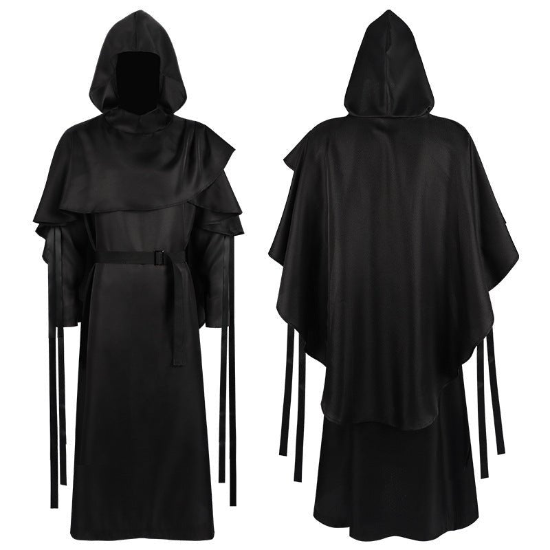 Medieval Monk Robe Halloween Grim Reaper Costume - Coscosmos