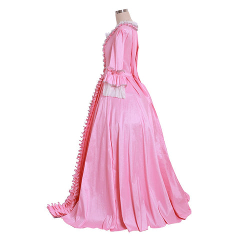 Medieval Noble Pink Dress Cosplay Costume - Coscosmos