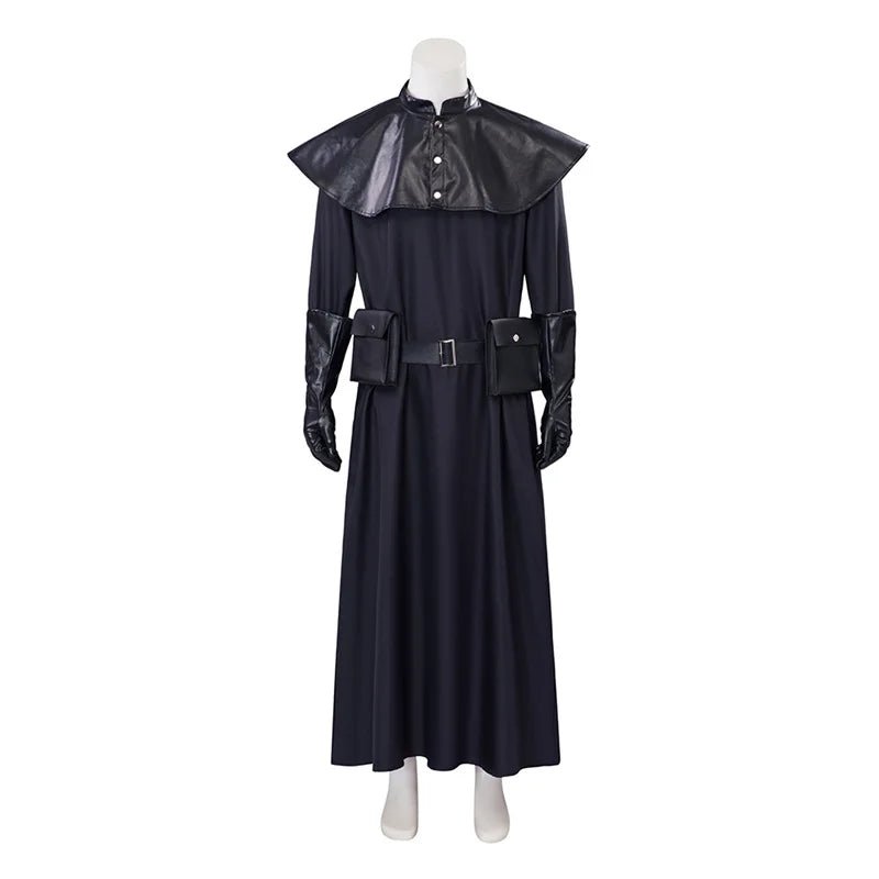 Medieval Plague Doctor Costume - Black Long Coat Halloween Party Suit | Men’s Cosplay Outfit - Coscosmos