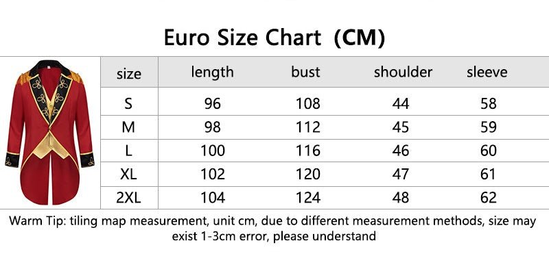 Medieval Punk Military Drum Uniform for Men – Vintage Circus Performance Costume - Coscosmos