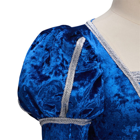 Medieval Renaissance Blue Dress Cosplay Costume - Coscosmos