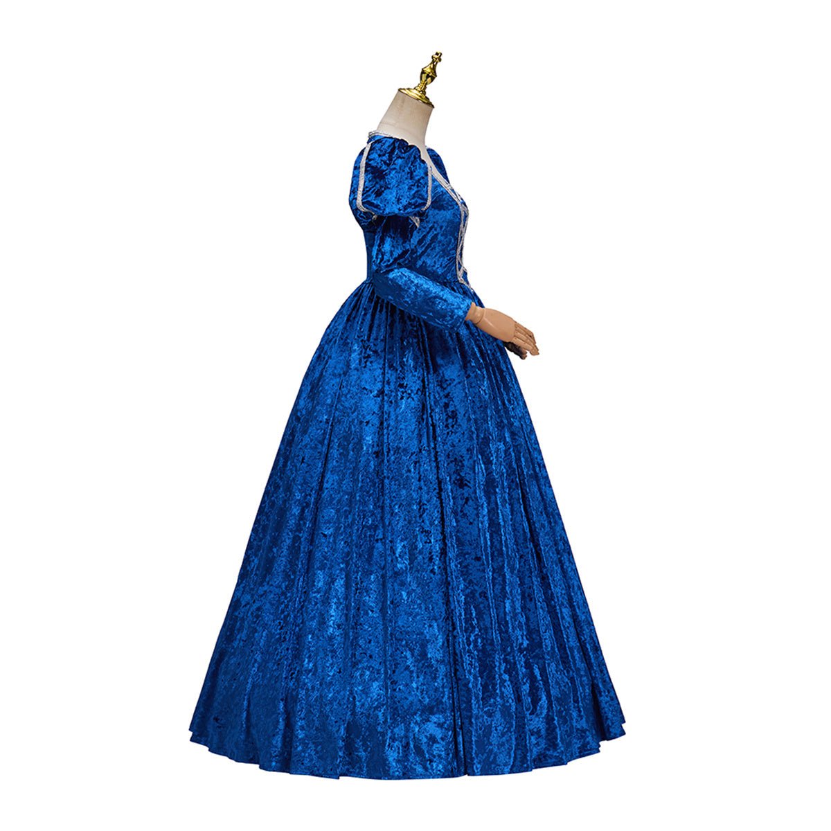 Medieval Renaissance Blue Dress Cosplay Costume - Coscosmos