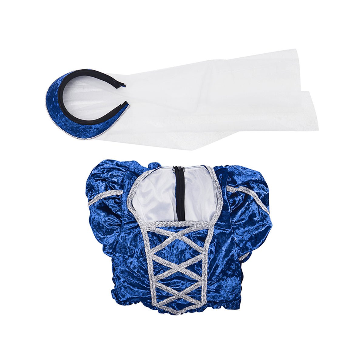 Medieval Renaissance Blue Dress Cosplay Costume - Coscosmos