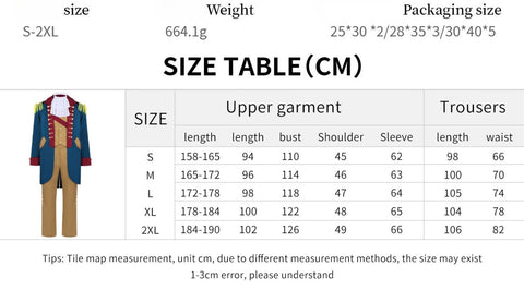 Medieval Renaissance Cosplay Costume for Men: George Washington Outfit - Coscosmos