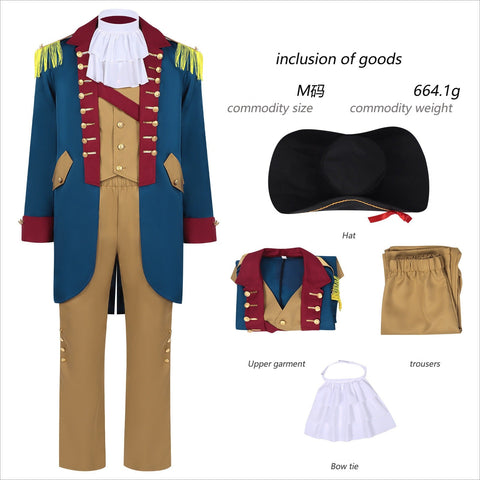 Medieval Renaissance Cosplay Costume for Men: George Washington Outfit - Coscosmos