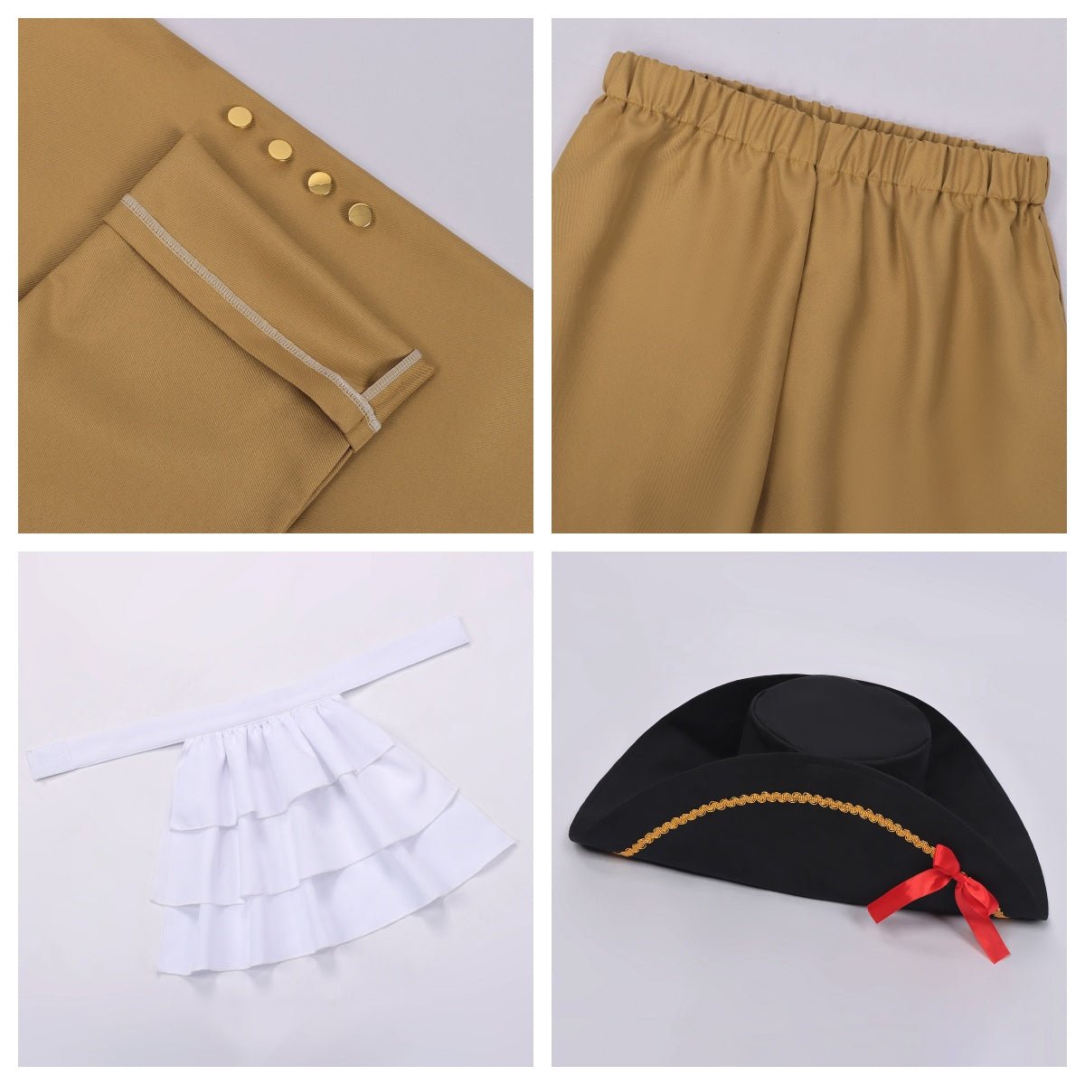 Medieval Renaissance Cosplay Costume for Men: George Washington Outfit - Coscosmos