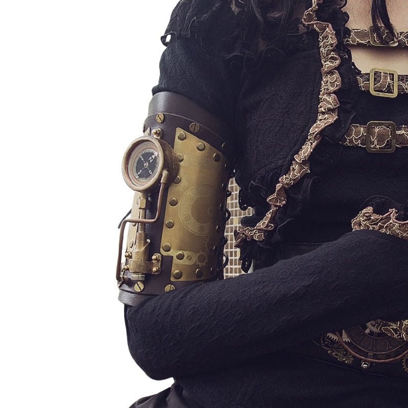 Medieval Steampunk Outdoor Compass Bracelet for Women - Halloween Party Armband - Coscosmos