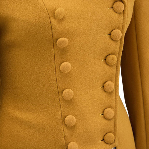 Medieval Yellow Button - Up Women's Jacket - Cosplay Costume for Renaissance Fairs & LARP - Coscosmos