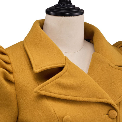 Medieval Yellow Button - Up Women's Jacket - Cosplay Costume for Renaissance Fairs & LARP - Coscosmos