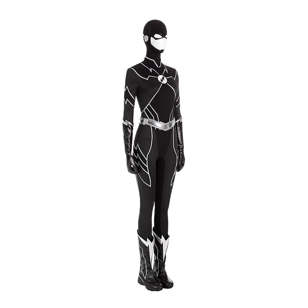 Meena Dhawan Cosplay Costumes DC The Flash Season 8 Fast Track Jumpsuit with Boots - Coscosmos