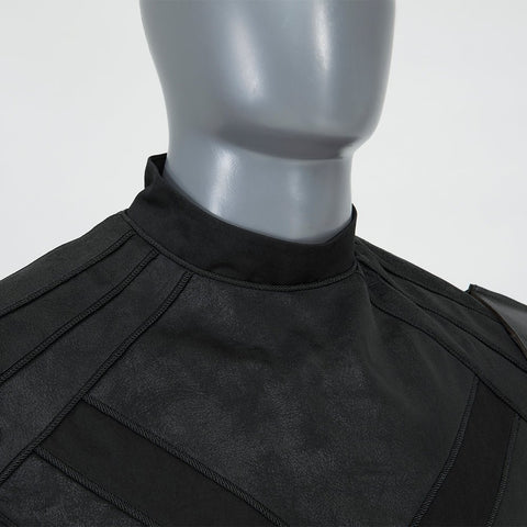 Men's Baylan Skoll Jedi Cosplay Deluxe Knight Armor Set - Black Battle Uniform with Hooded Cloak - Coscosmos