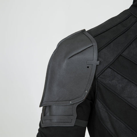 Men's Baylan Skoll Jedi Cosplay Deluxe Knight Armor Set - Black Battle Uniform with Hooded Cloak - Coscosmos