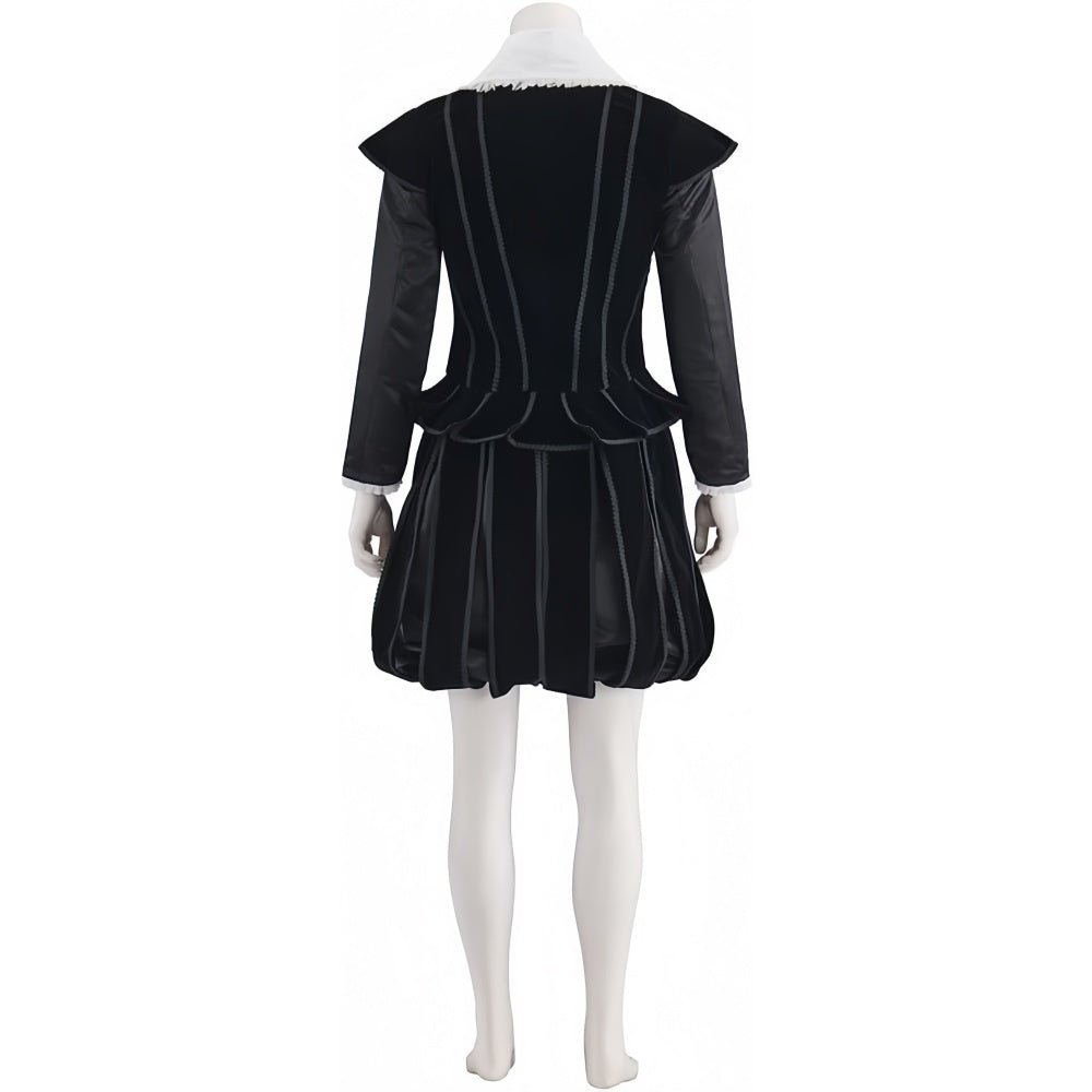 Men's Black Tudor Renaissance Elizabethan Medieval贵族 Prince King Costume Set with Doublet and Pumpkin Breeches - Coscosmos