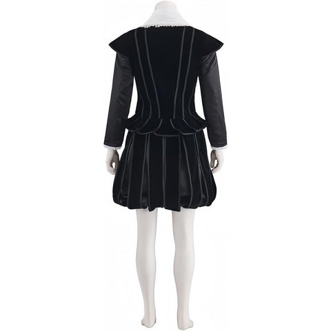 Men's Black Tudor Renaissance Elizabethan Medieval贵族 Prince King Costume Set with Doublet and Pumpkin Breeches - Coscosmos