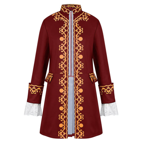 Men's European Medieval Gold - Trimmed Baroque Aristocrat Costume for Opera Stage Performance - Coscosmos