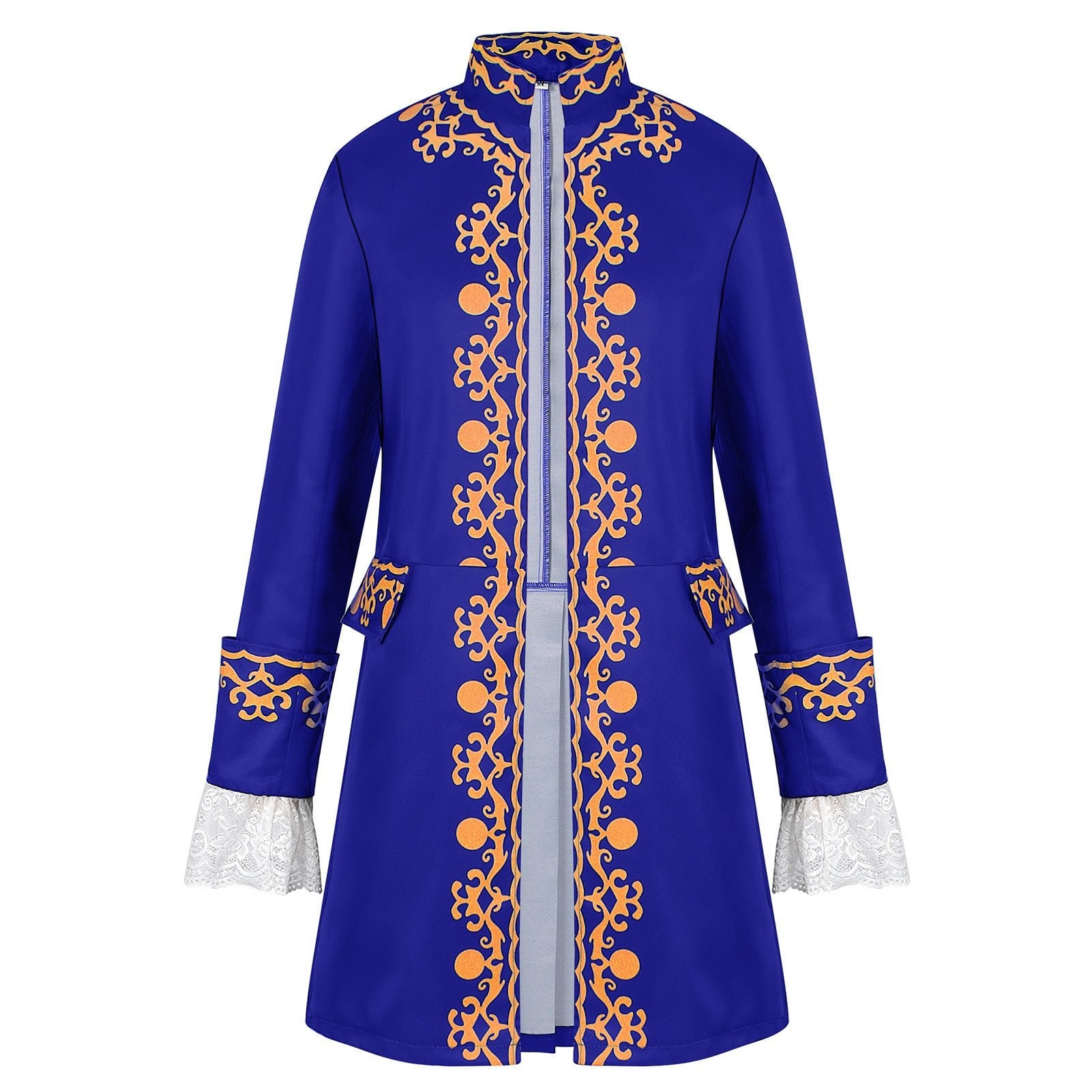 Men's European Medieval Gold - Trimmed Baroque Aristocrat Costume for Opera Stage Performance - Coscosmos
