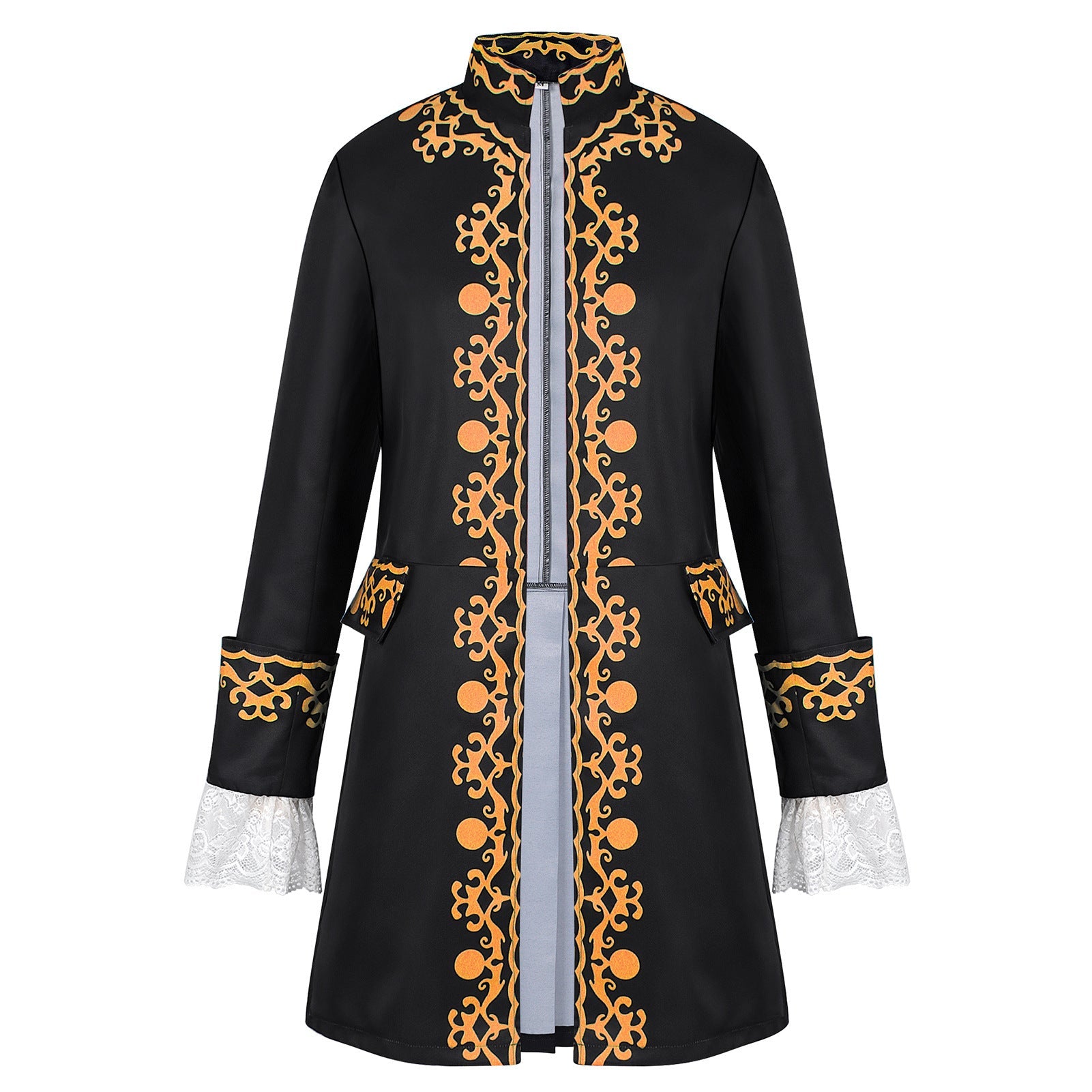 Men's European Medieval Gold - Trimmed Baroque Aristocrat Costume for Opera Stage Performance - Coscosmos
