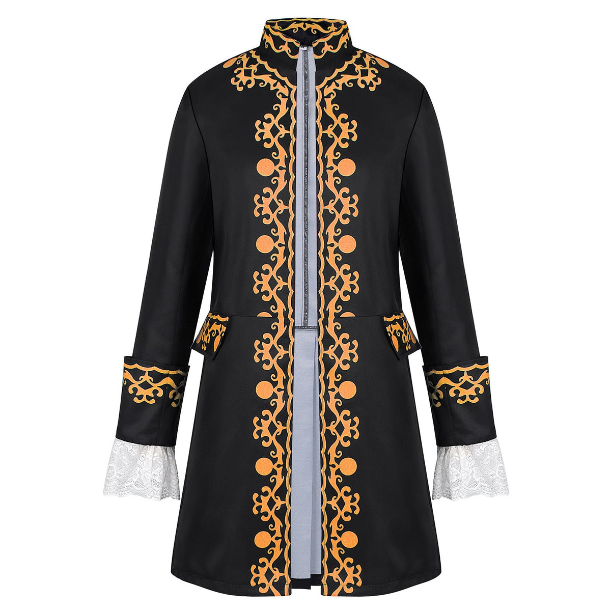 Men's European Medieval Gold - Trimmed Baroque Aristocrat Costume for Opera Stage Performance - Coscosmos