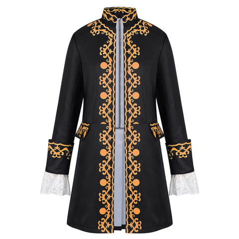 Men's European Medieval Gold - Trimmed Baroque Aristocrat Costume for Opera Stage Performance - Coscosmos