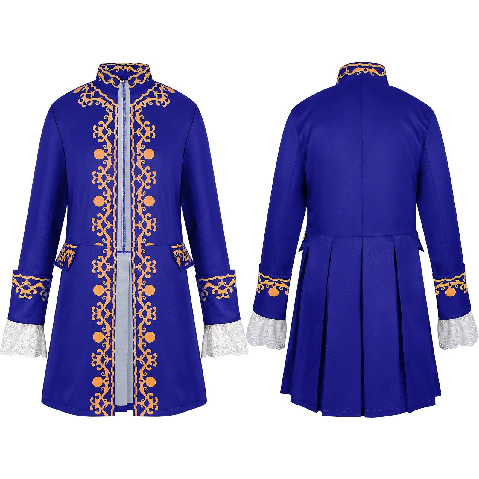 Men's European Medieval Gold - Trimmed Baroque Aristocrat Costume for Opera Stage Performance - Coscosmos