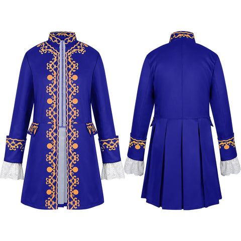Men's European Medieval Gold - Trimmed Baroque Aristocrat Costume for Opera Stage Performance - Coscosmos