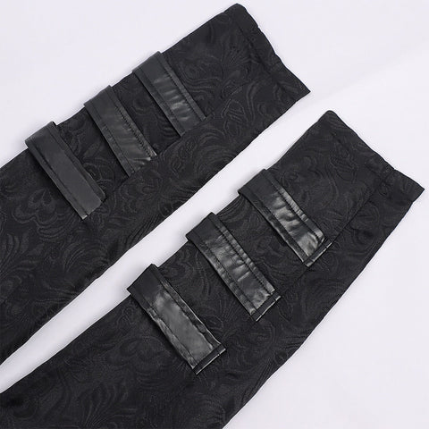 Men's Medieval Gothic Dark Pattern Long Coat - European Vintage Vampire Aristocrat Wool Blend Overcoat - Coscosmos