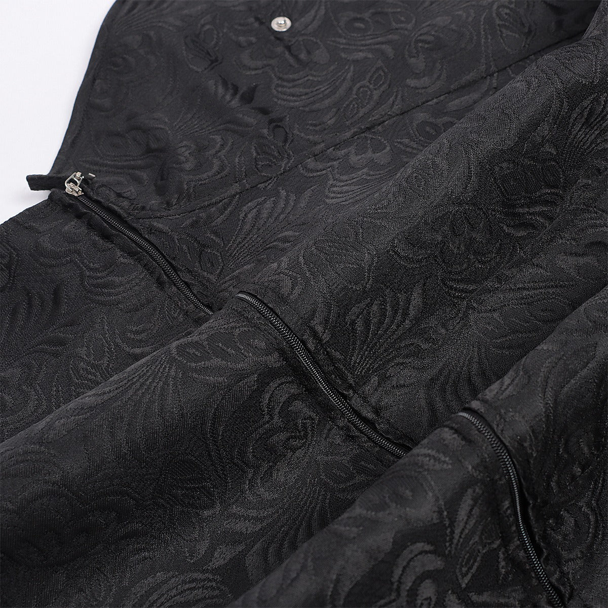 Men's Medieval Gothic Dark Pattern Long Coat - European Vintage Vampire Aristocrat Wool Blend Overcoat - Coscosmos