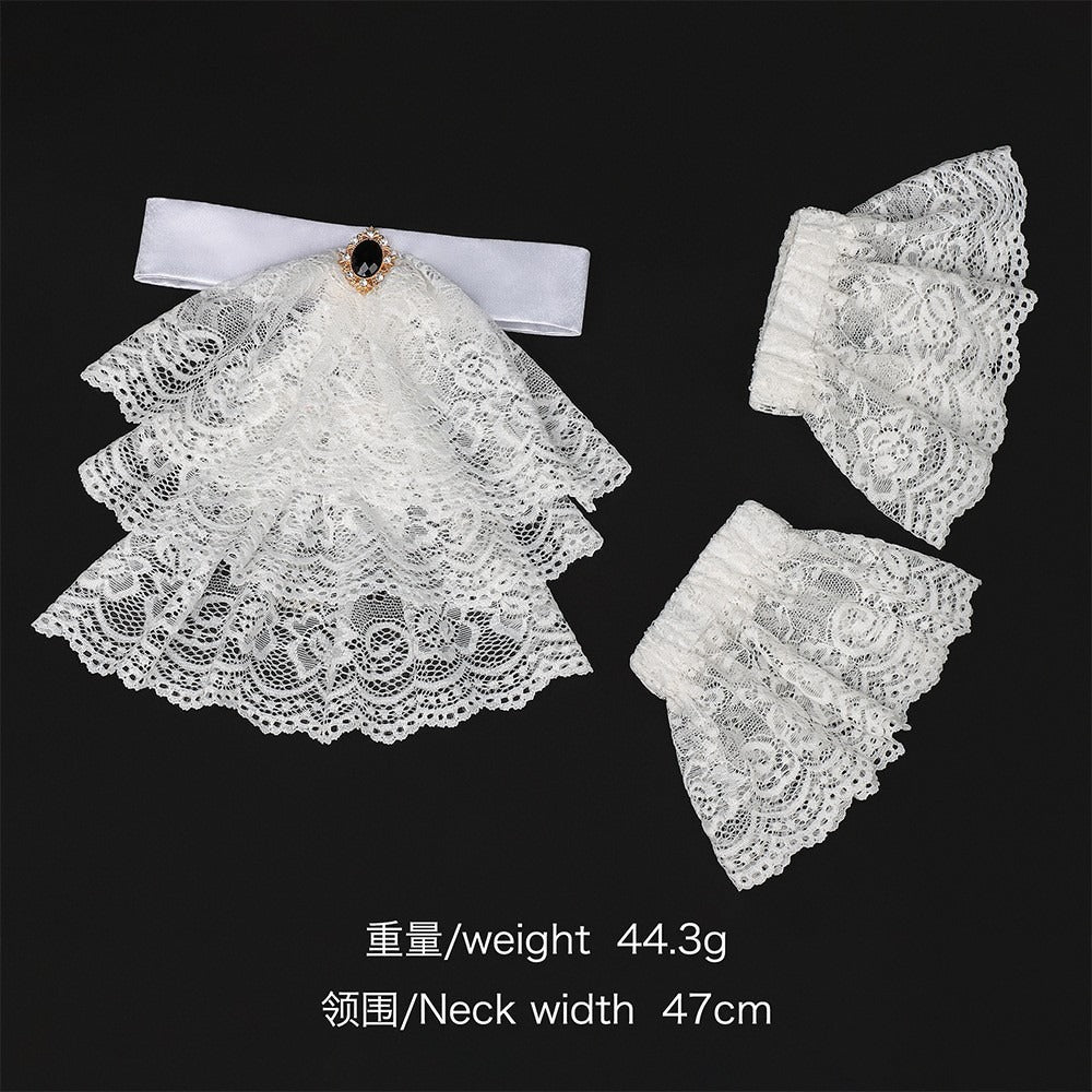 Men's Medieval Retro Mid - Length Silver - Trim Tuxedo - Royal Court Cosplay Costume, Renaissance Faire Outfit, Historical Tailcoat Jacket - Coscosmos