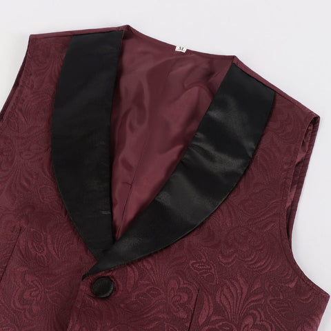 Men's Ruffled Suit Vest Halloween Medieval Steampunk Victorian Gentleman Costume - Coscosmos