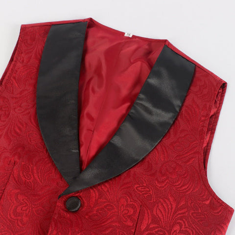 Men's Ruffled Suit Vest Halloween Medieval Steampunk Victorian Gentleman Costume - Coscosmos