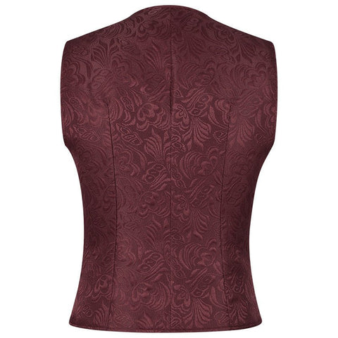 Men's Ruffled Suit Vest Halloween Medieval Steampunk Victorian Gentleman Costume - Coscosmos