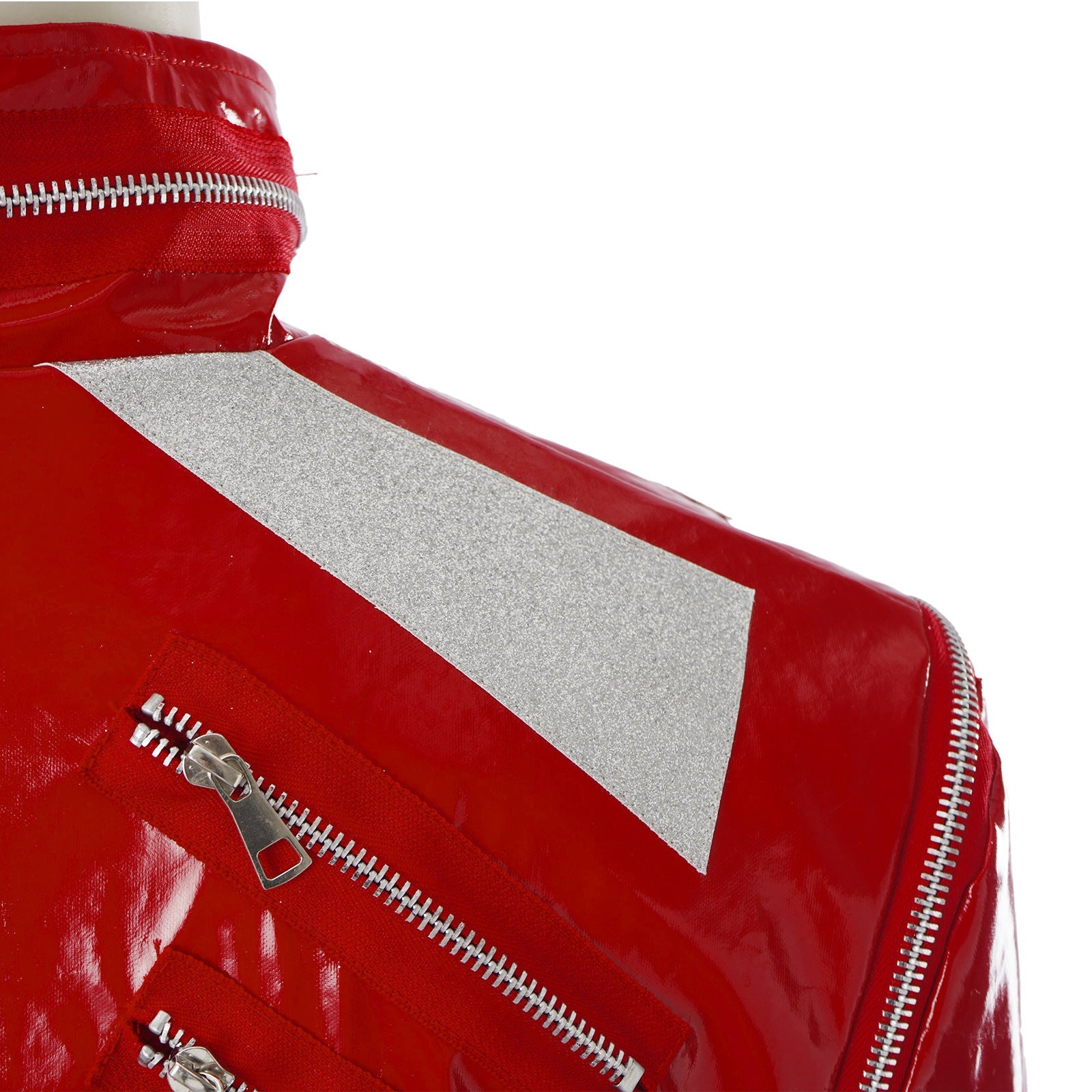 Michael Jackson Red Suit Cosplay Outfit King of Pop Stage Costume - Coscosmos