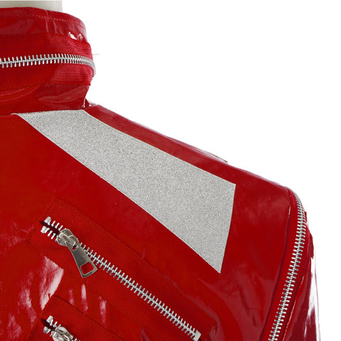 Michael Jackson Red Suit Cosplay Outfit King of Pop Stage Costume - Coscosmos