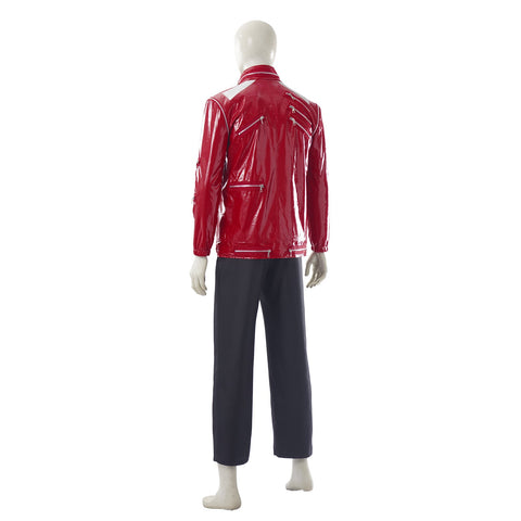 Michael Jackson Red Suit Cosplay Outfit King of Pop Stage Costume - Coscosmos