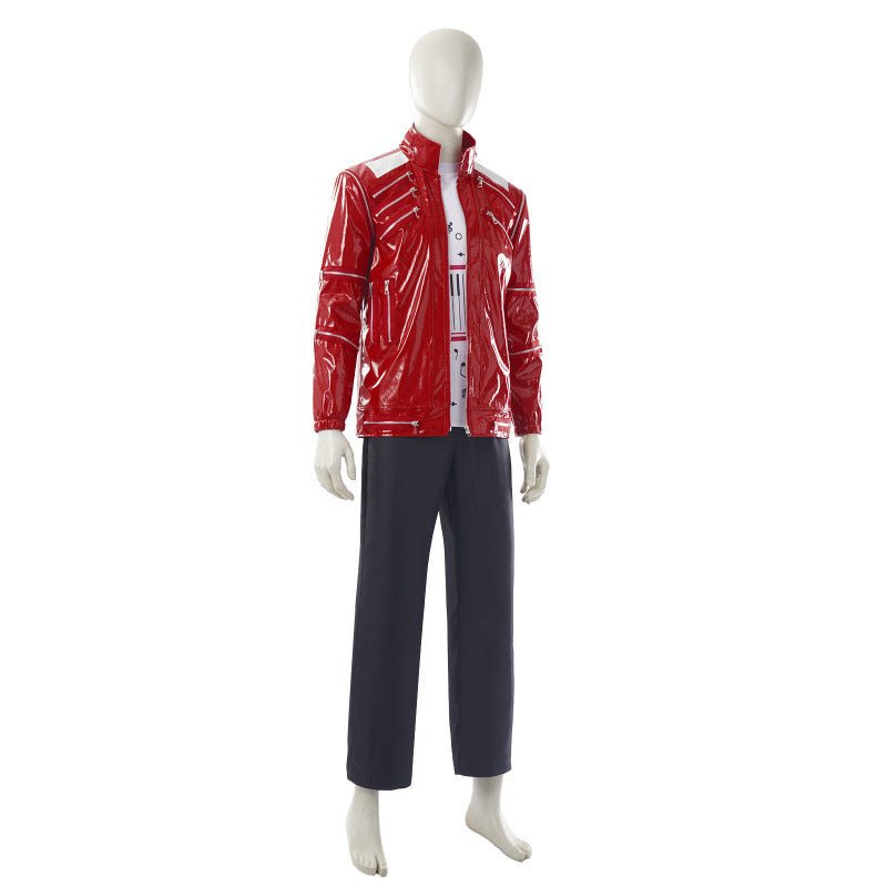 Michael Jackson Red Suit Cosplay Outfit King of Pop Stage Costume - Coscosmos
