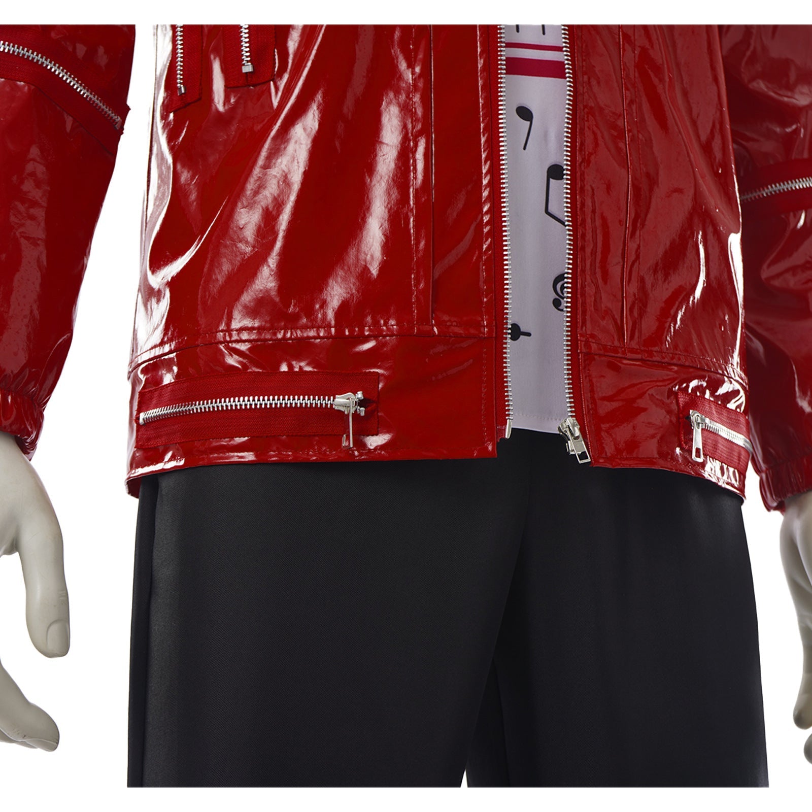 Michael Jackson Red Suit Cosplay Outfit King of Pop Stage Costume - Coscosmos