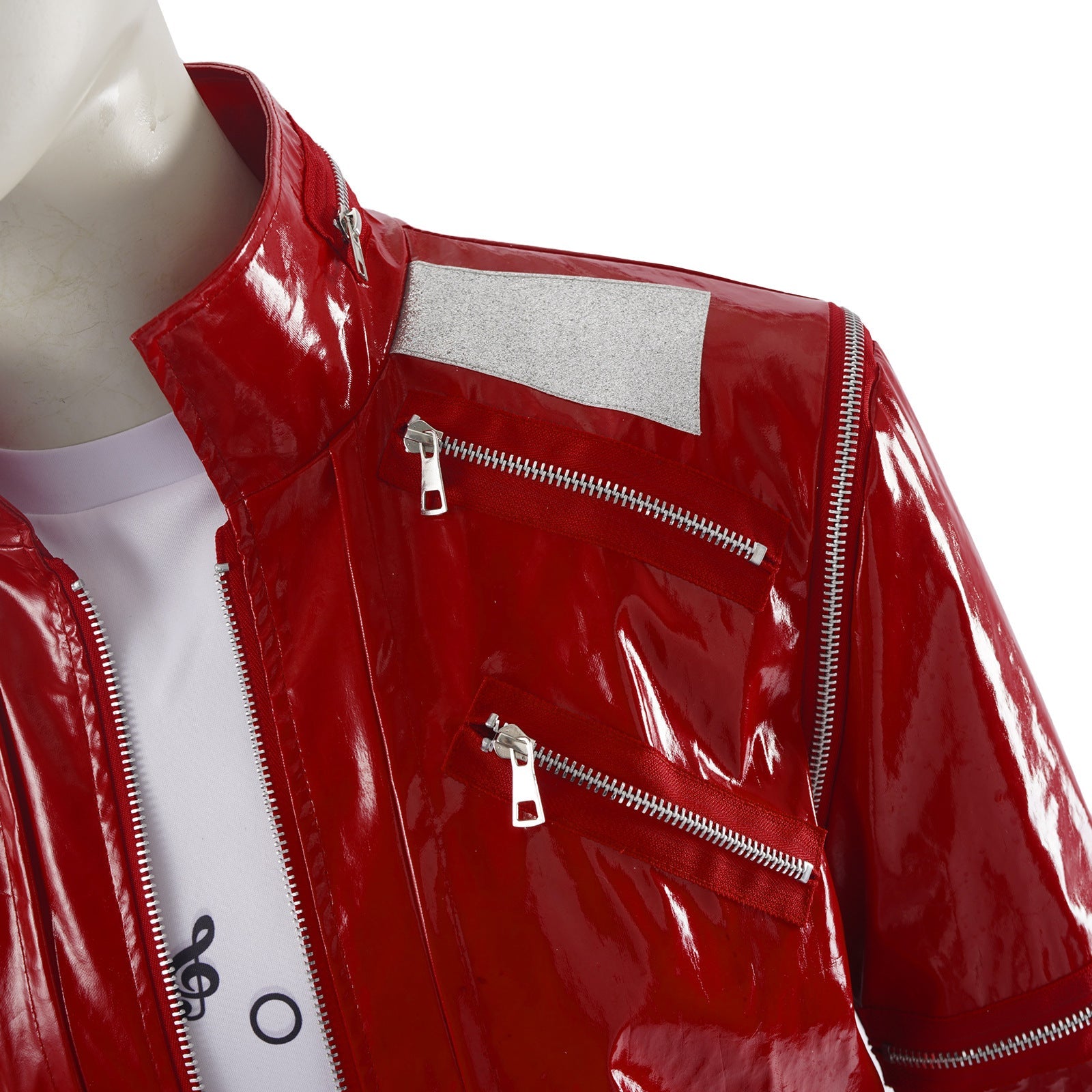 Michael Jackson Red Suit Cosplay Outfit King of Pop Stage Costume - Coscosmos