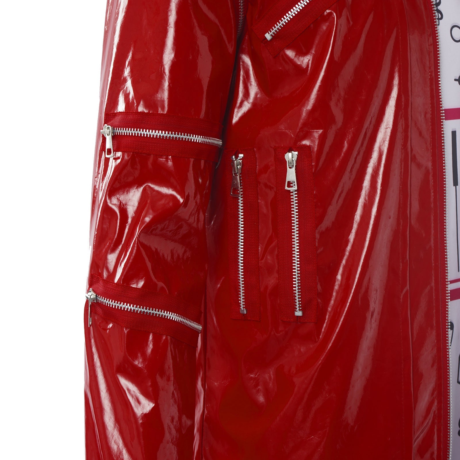 Michael Jackson Red Suit Cosplay Outfit King of Pop Stage Costume - Coscosmos