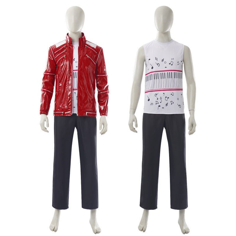 Michael Jackson Red Suit Cosplay Outfit King of Pop Stage Costume - Coscosmos