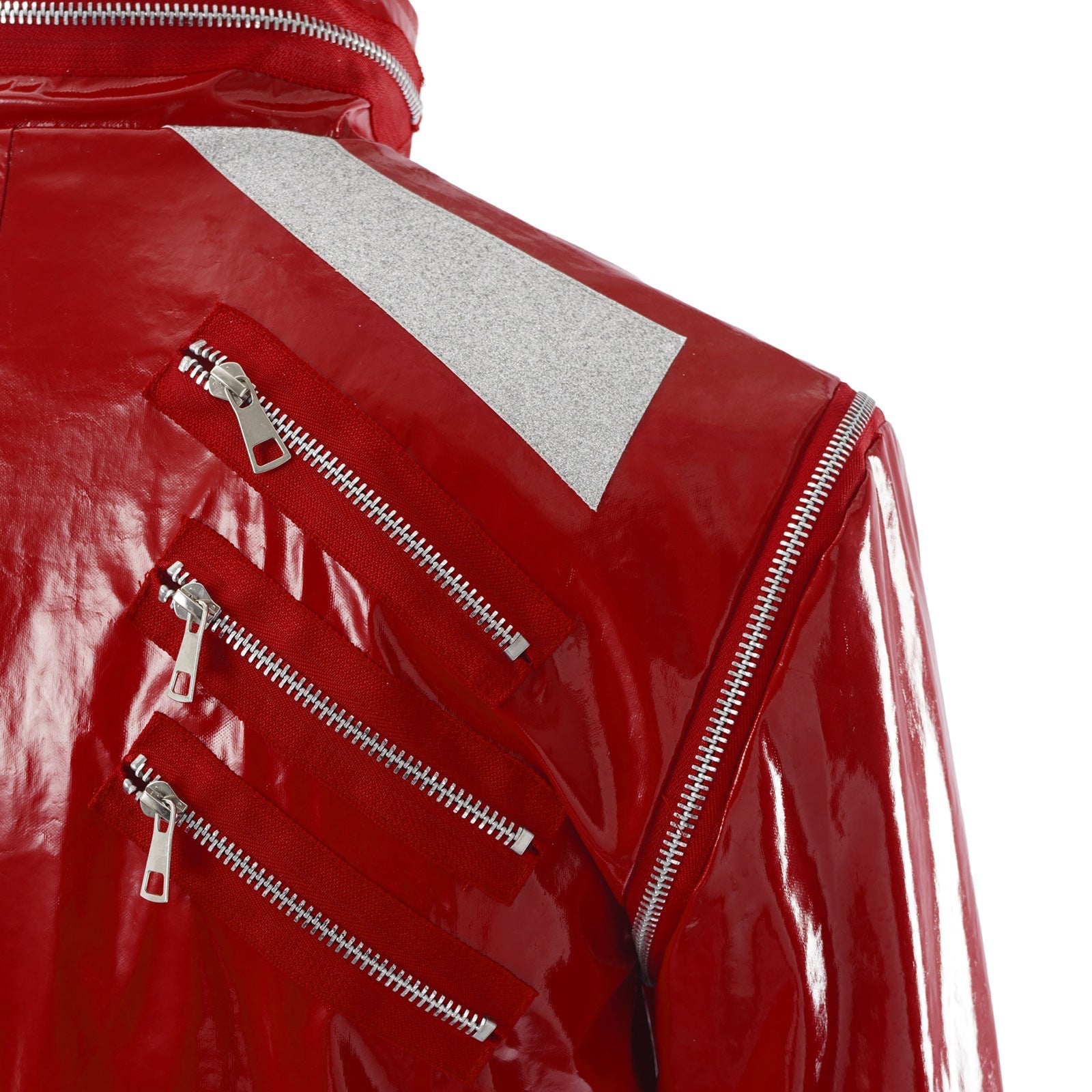 Michael Jackson Red Suit Cosplay Outfit King of Pop Stage Costume - Coscosmos