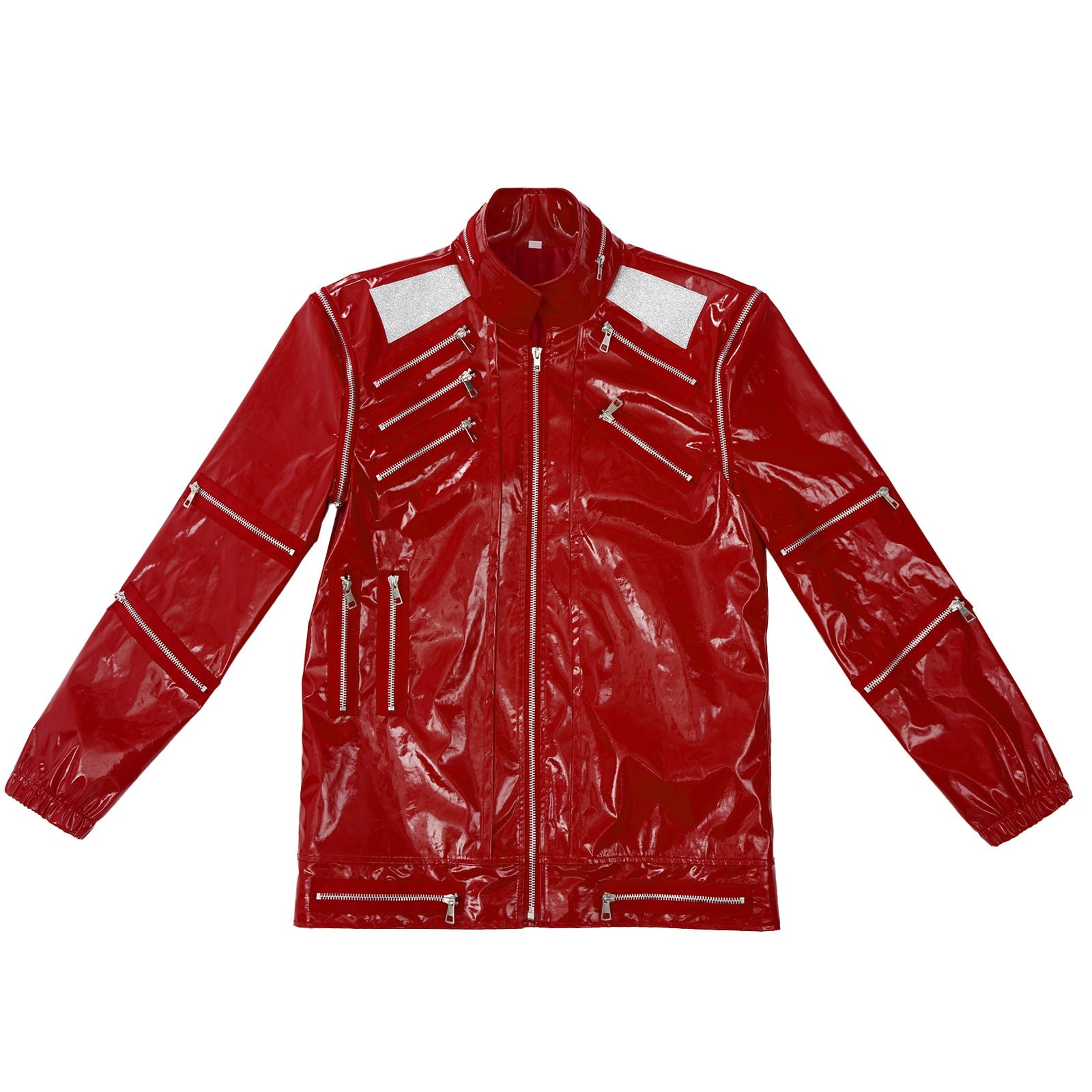 Michael Jackson Red Suit Cosplay Outfit King of Pop Stage Costume - Coscosmos