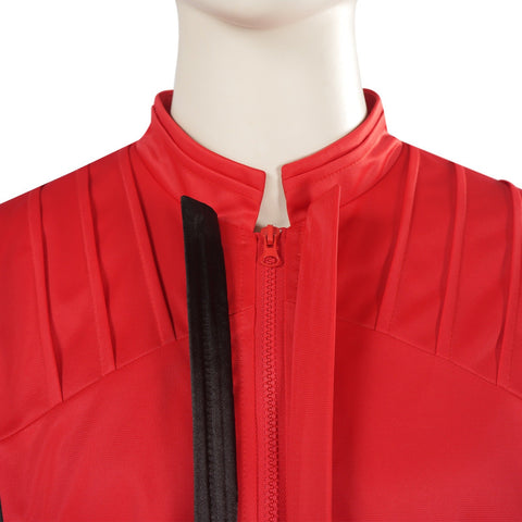 Michael Jackson Thriller Red Leather Jacket and Pants Set for Cosplay Stage Performance - Coscosmos