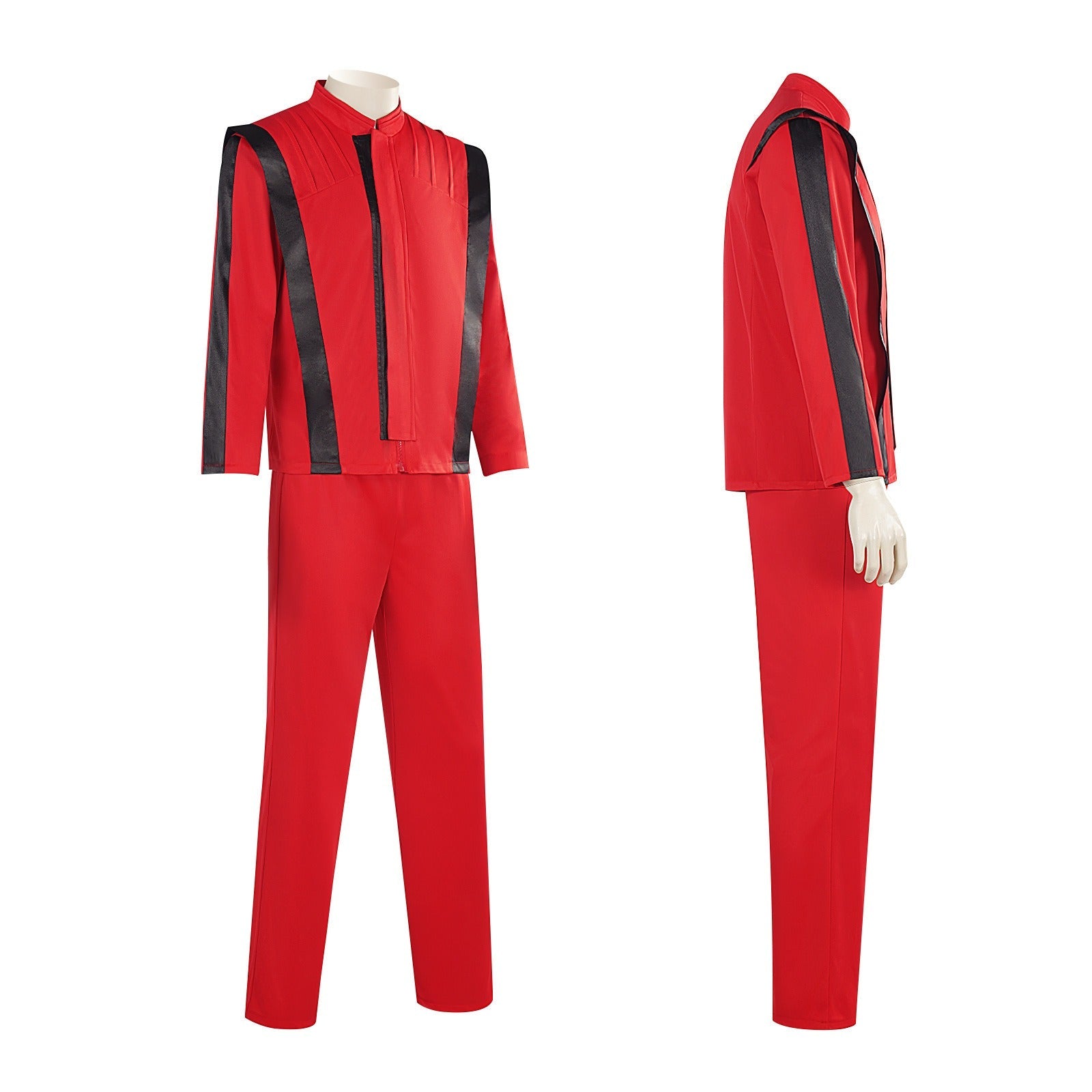 Michael Jackson Thriller Red Leather Jacket and Pants Set for Cosplay Stage Performance - Coscosmos