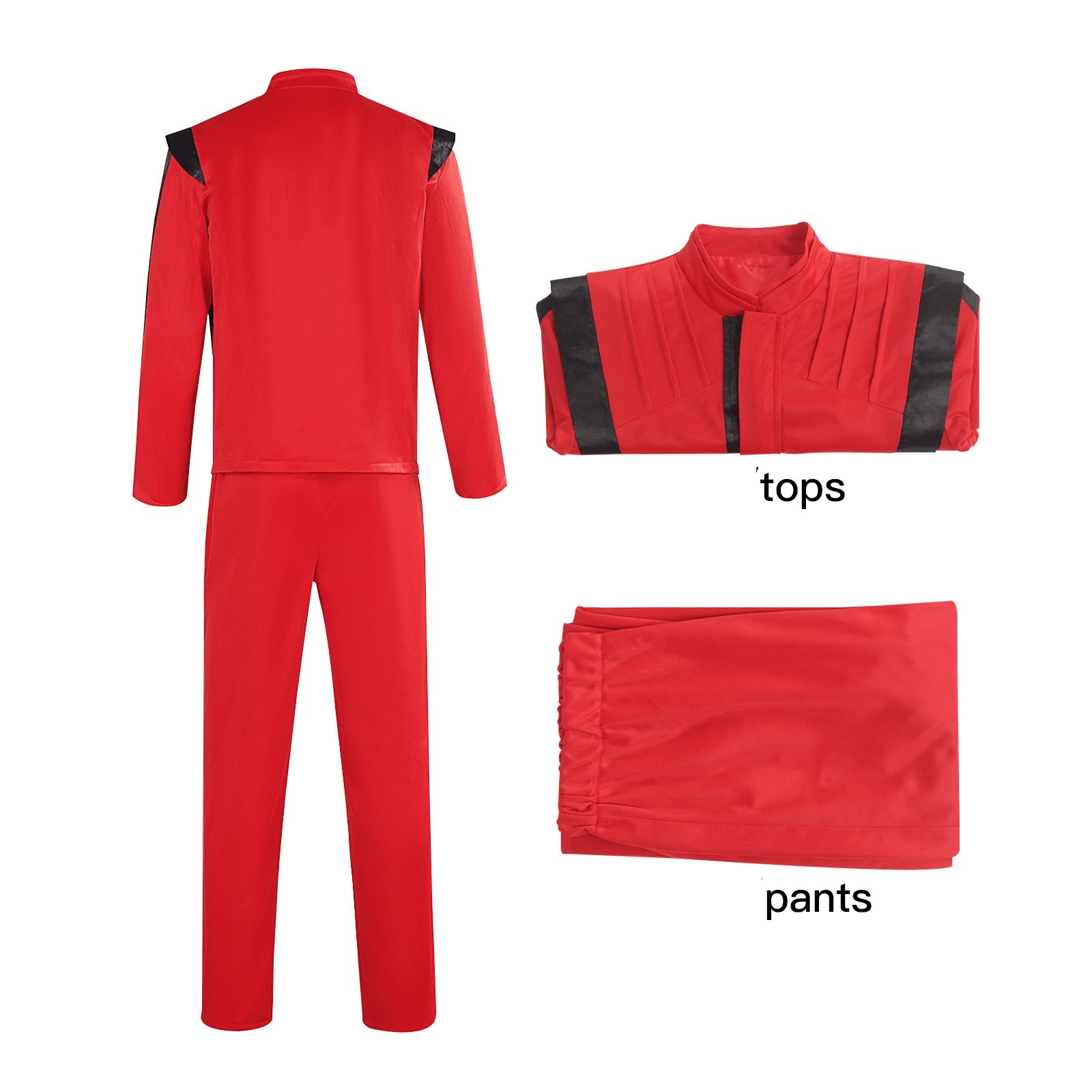 Michael Jackson Thriller Red Leather Jacket and Pants Set for Cosplay Stage Performance - Coscosmos