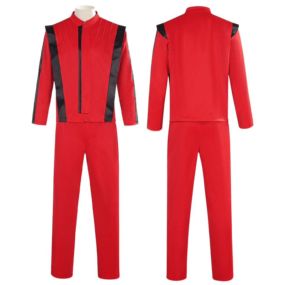 Michael Jackson Thriller Red Leather Jacket and Pants Set for Cosplay Stage Performance - Coscosmos