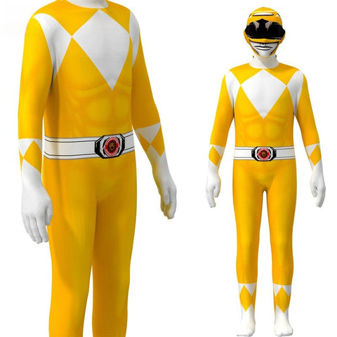 Mighty Morphin Power Rangers Dino Charge Superhero Jumpsuit for Adults & Kids - Coscosmos