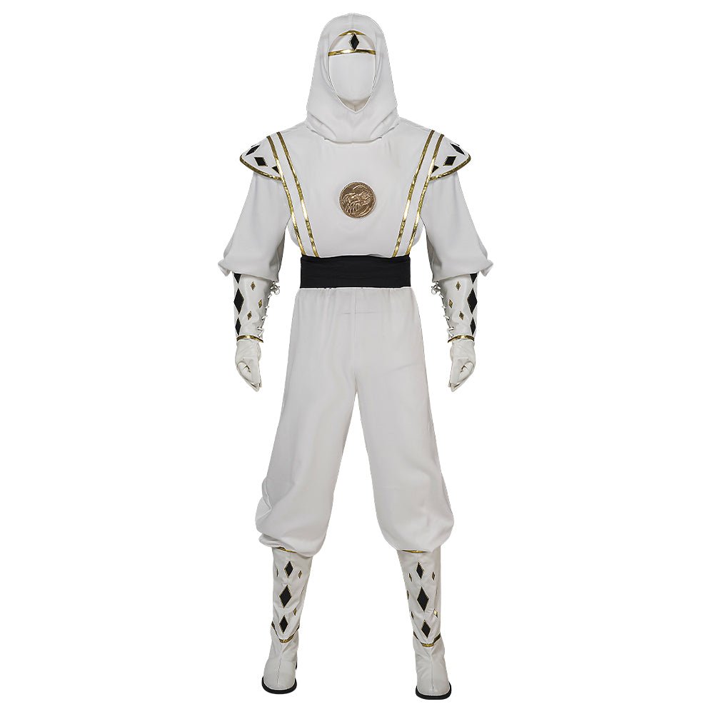 Mighty Morphin Power Rangers Tommy Oliver White Ranger Ninja Cosplay Costume - Coscosmos