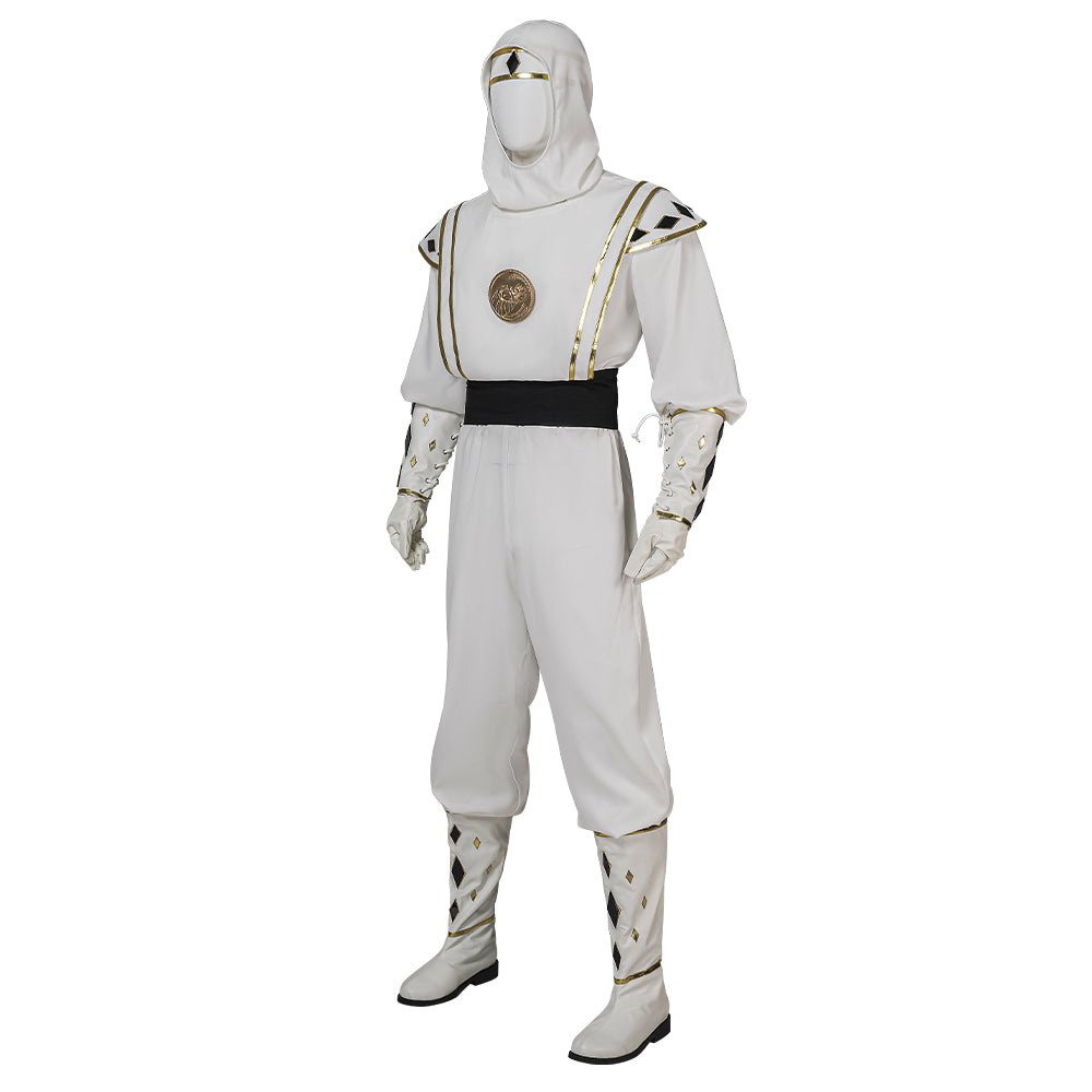 Mighty Morphin Power Rangers Tommy Oliver White Ranger Ninja Cosplay Costume - Coscosmos