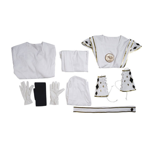 Mighty Morphin Power Rangers Tommy Oliver White Ranger Ninja Cosplay Costume - Coscosmos